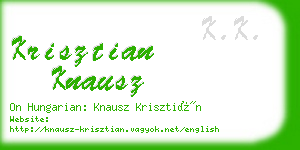 krisztian knausz business card